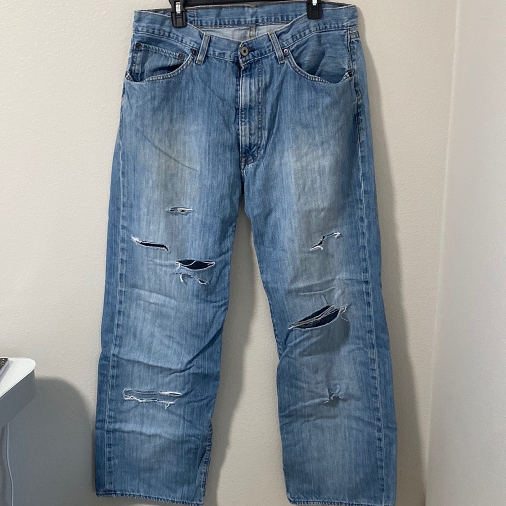 Men’s Ripped Blue Jeans by RL